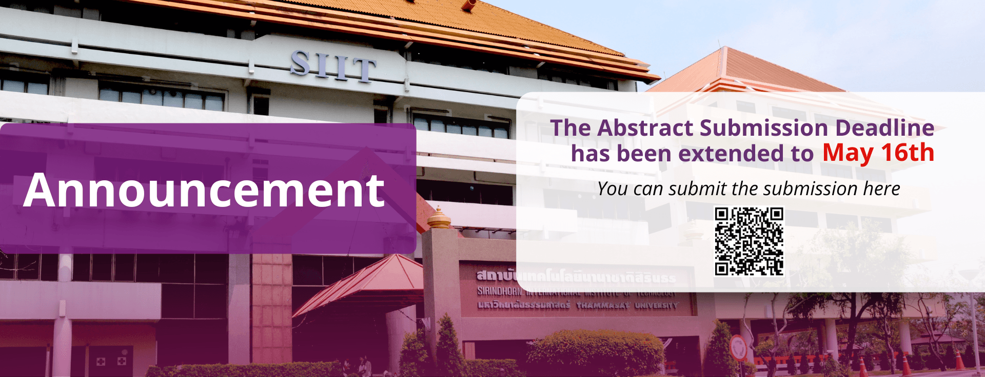 Abstract Submission Extended to May 16th